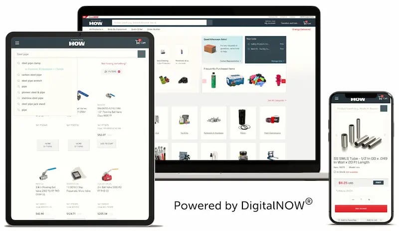 The power of DNOW eCommerce - get oil field and industrial supplies on multiple devices when you need them, no matter where you are.