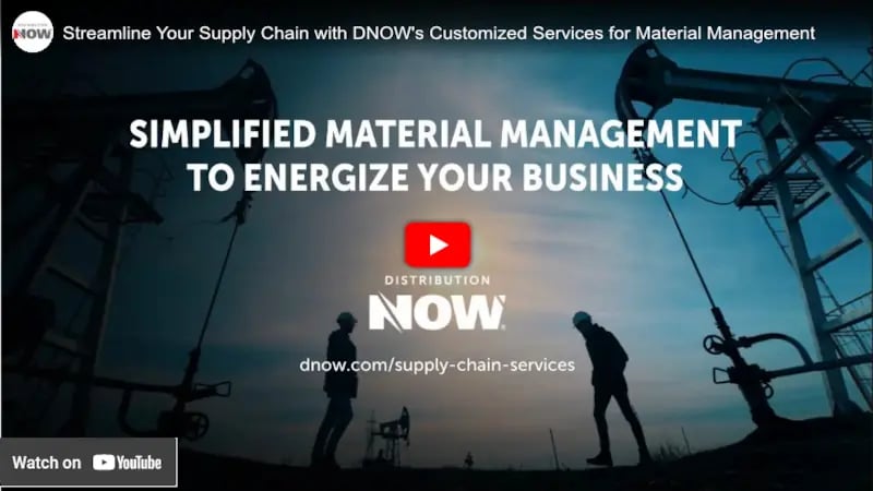 Thumbnail: Video showcasing streamlined supply chain management services by DNOW, aimed at enhancing business productivity and growth.